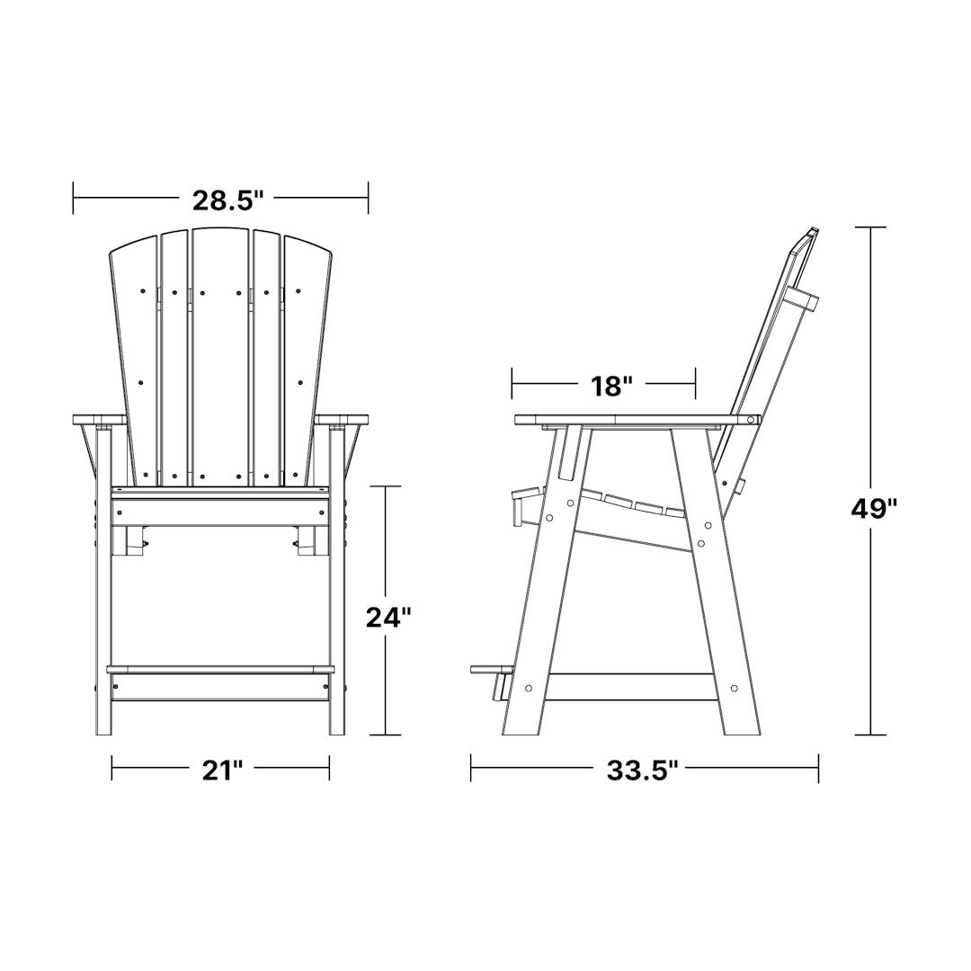 Heritage Balcony Chair dimensions diagram