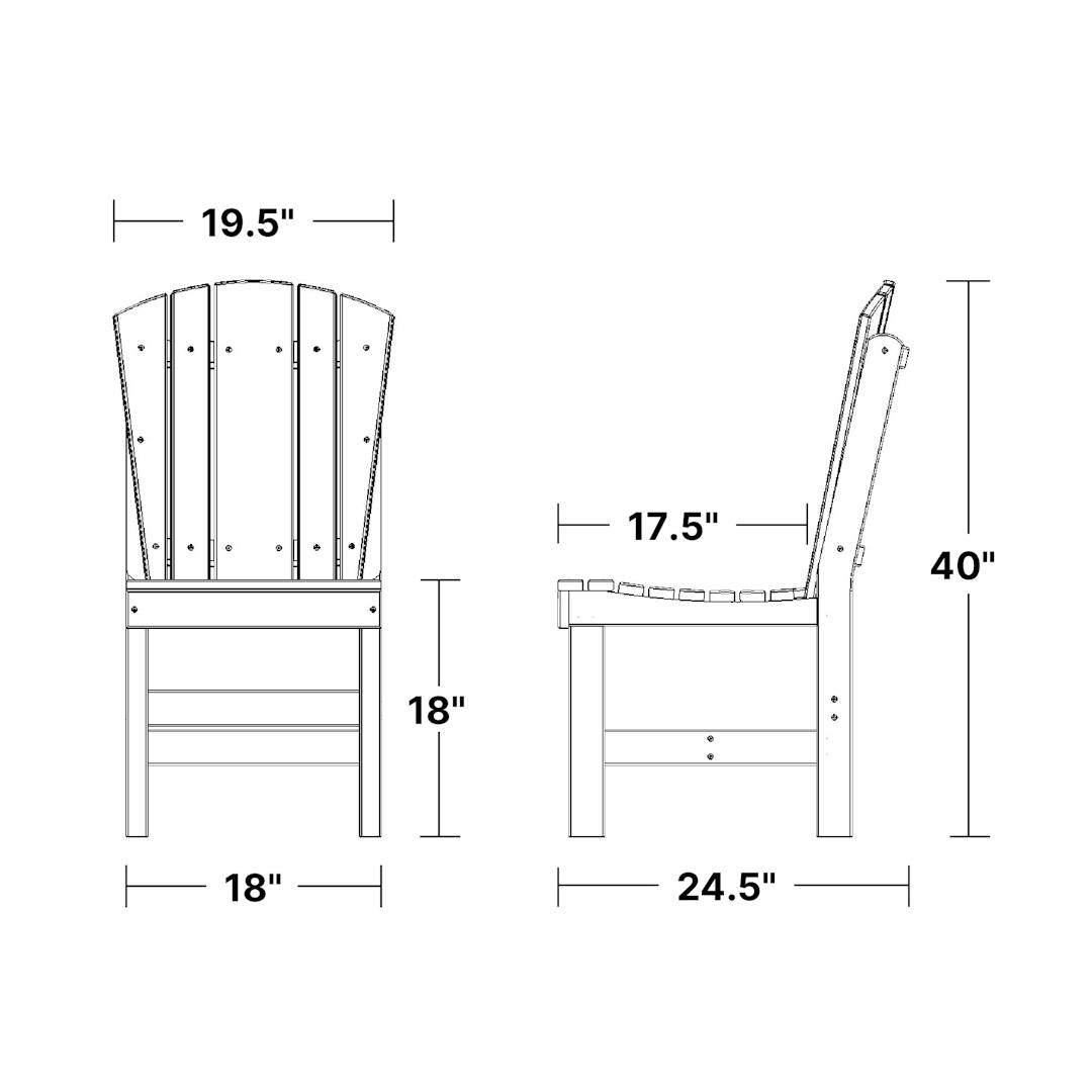 Heritage Dining Chair dimensions diagram