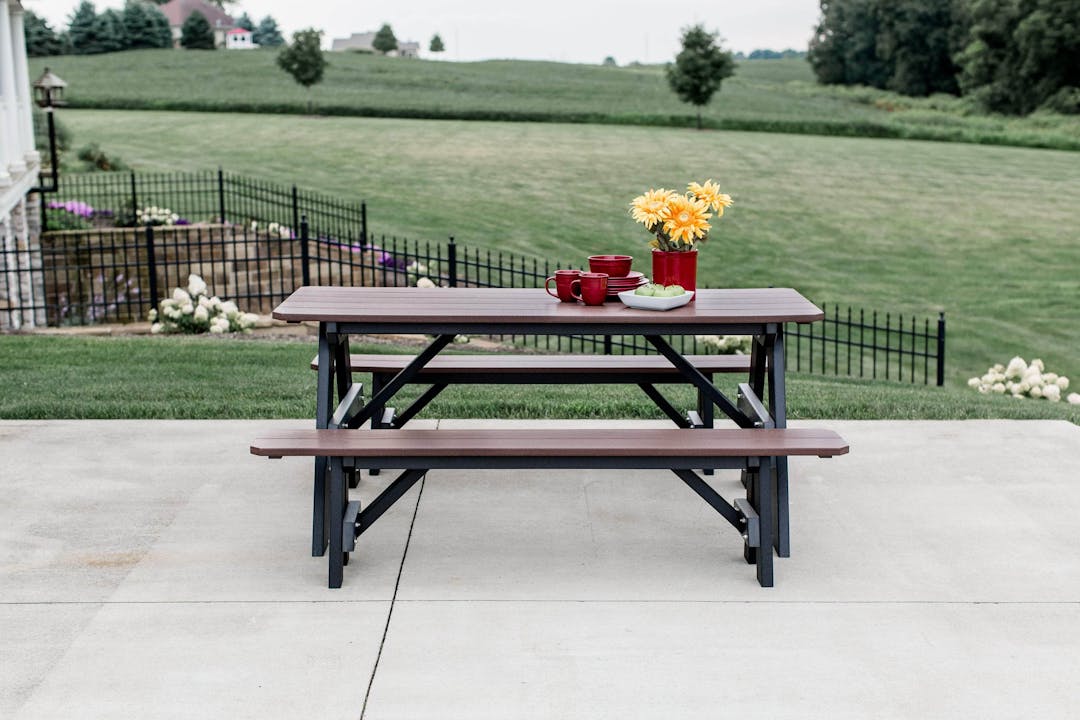Heritage Picnic Table with Unattached Benches