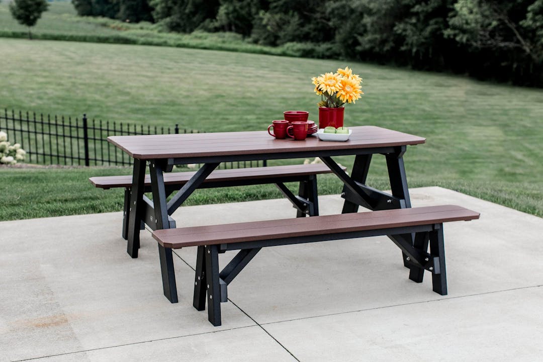 Heritage Picnic Table with Unattached Benches