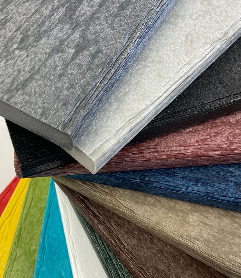 Poly boards of many colors stacked on top of each other