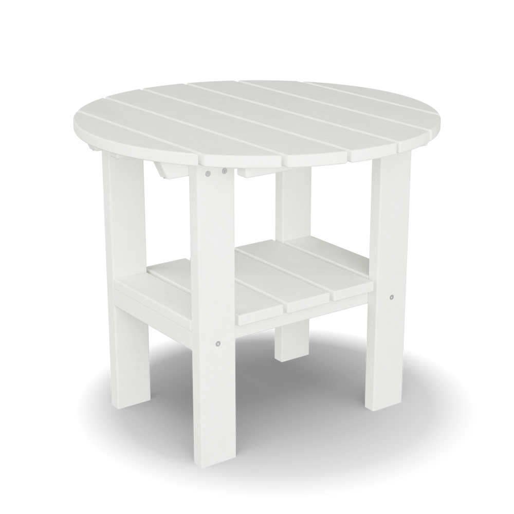 classic round side table white