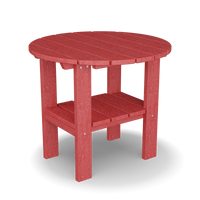 classic round side table cardinal red