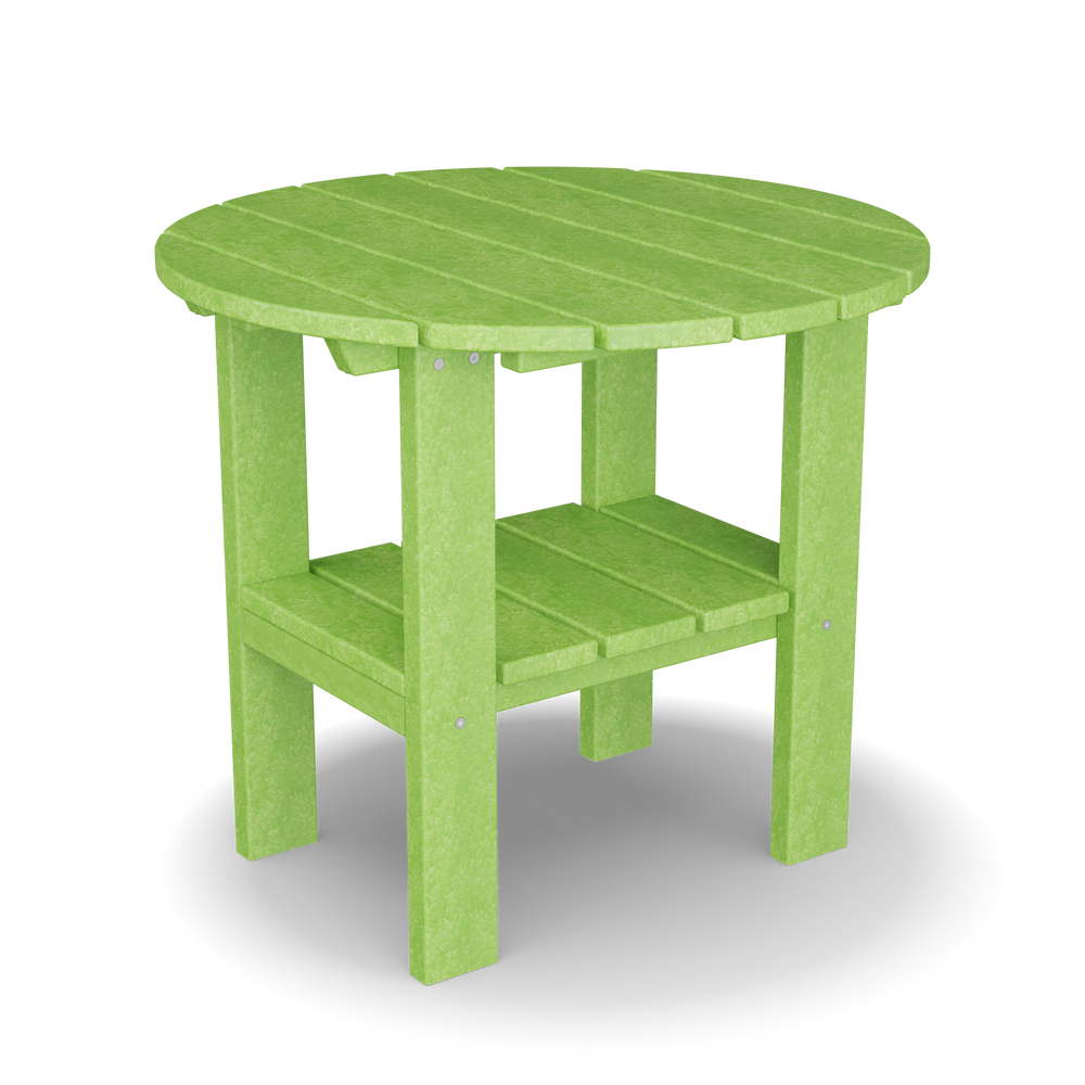 classic round side table lime green