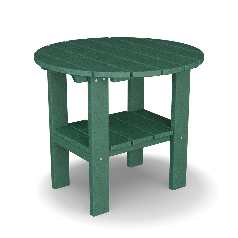 classic round side table turf green